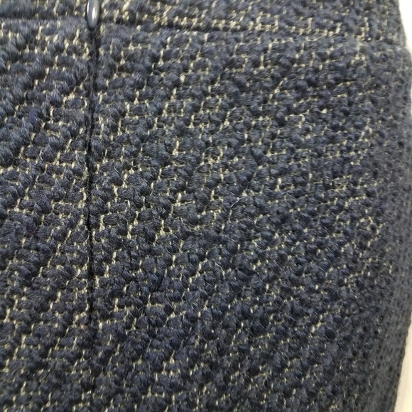 J Crew The Pencil Skirt 4 Wool Navy - Picture 9 of 14
